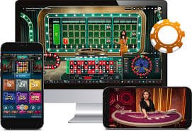 Giao diện live casino và slot online trên app điện thoại bet169